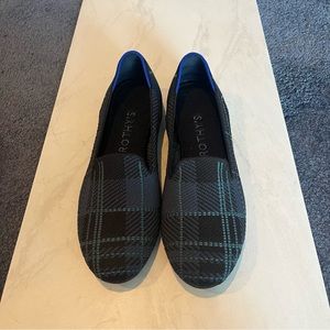 Rothy’s Navy Plaid Loafers